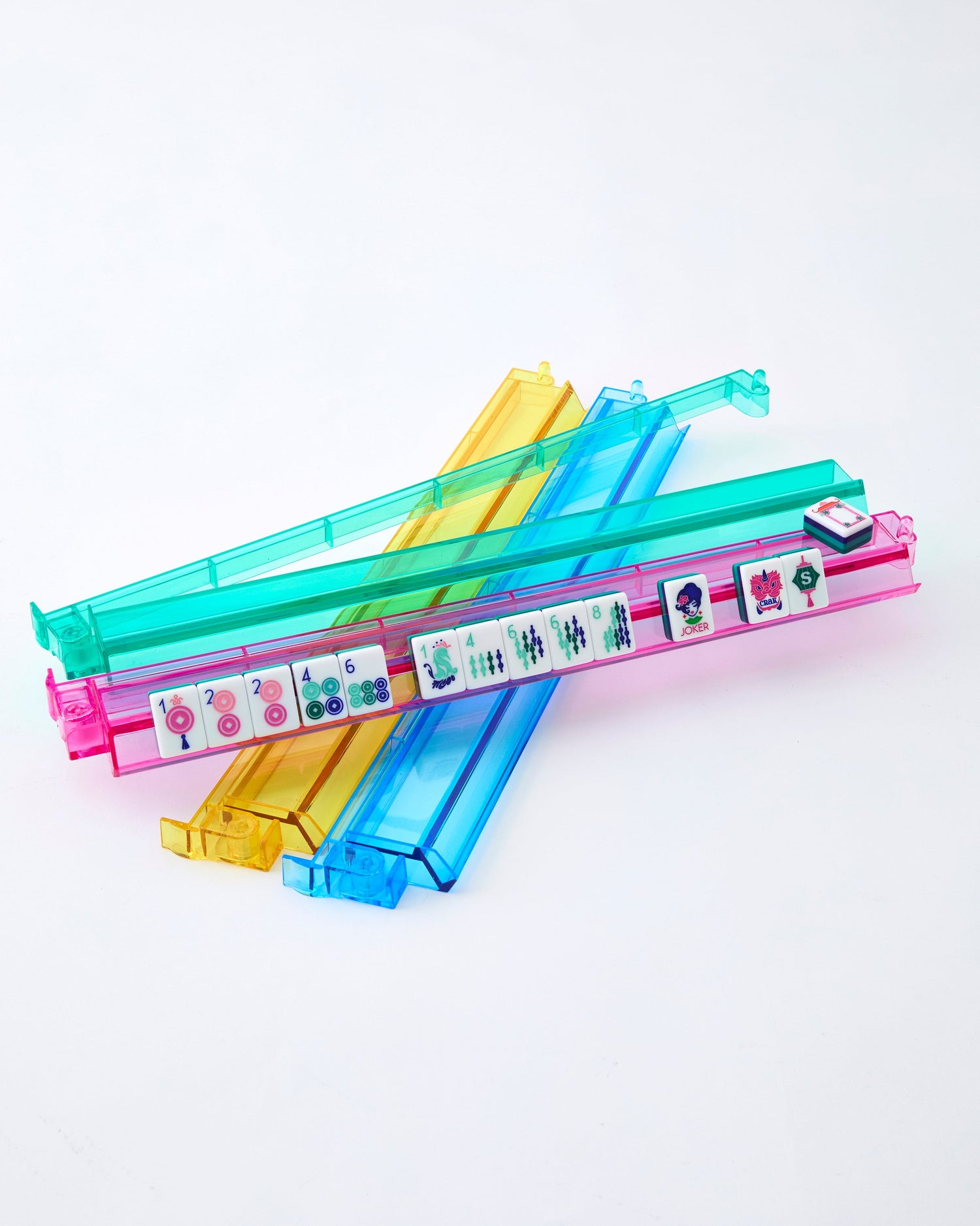 Multicolor Acrylic Rack &amp; Pusher Set - Oh My Mahjong