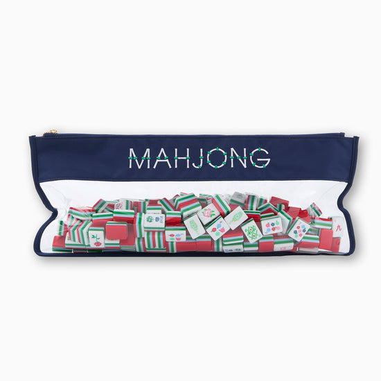 Navy Bamboo Mahjong Bag - Oh My Mahjong