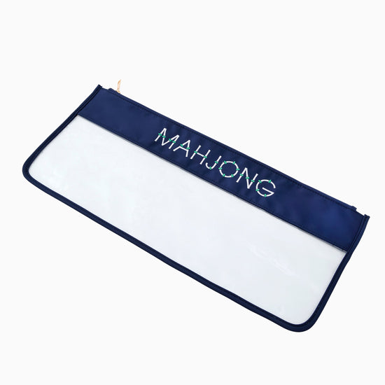 Navy Bamboo Mahjong Bag - Oh My Mahjong