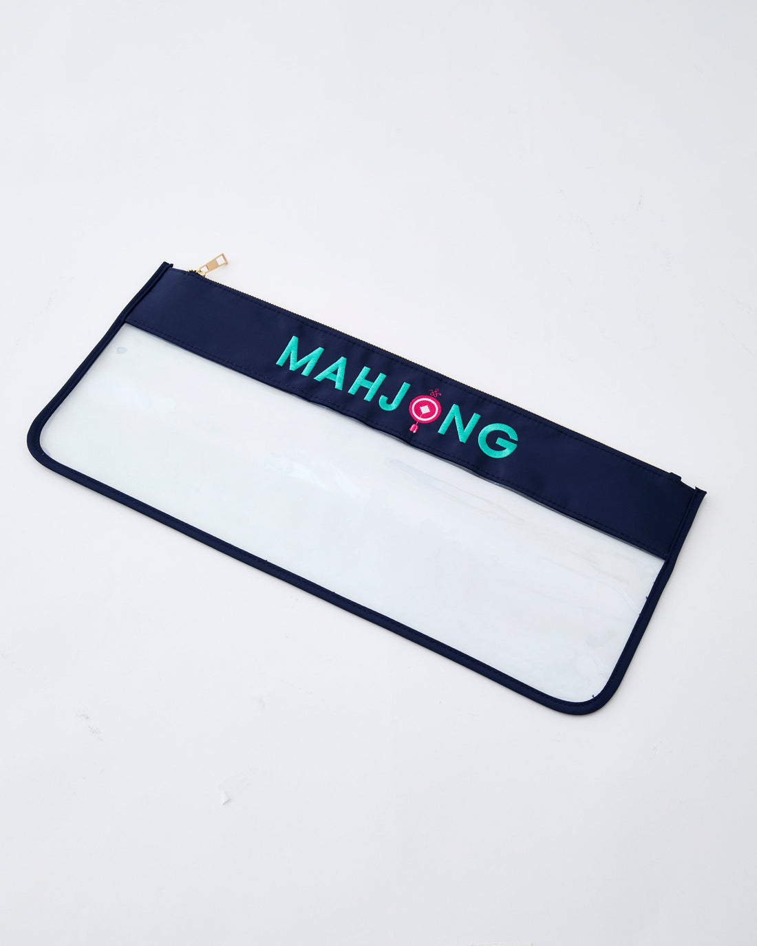 Navy Stitched Mahjong Bag - Oh My Mahjong