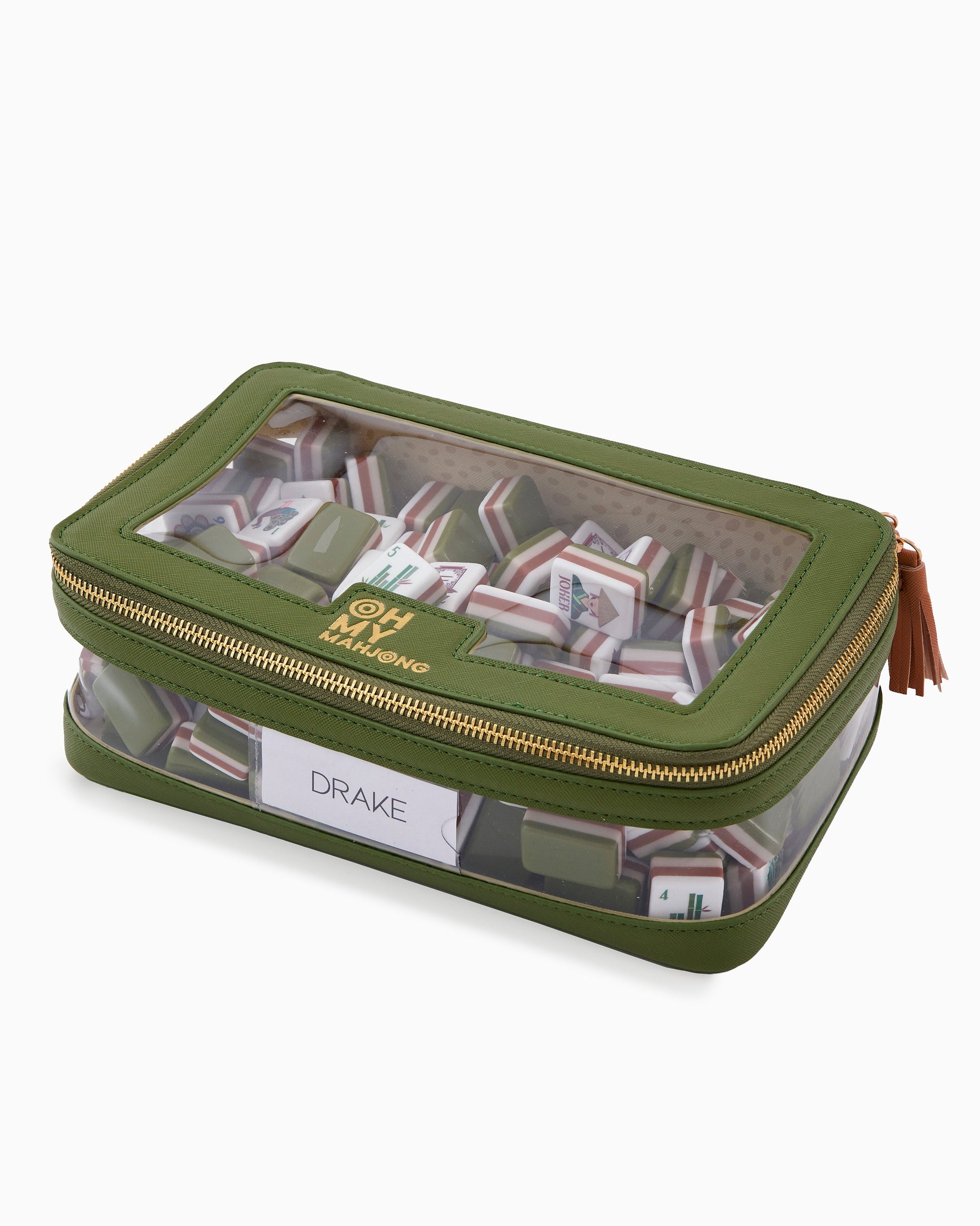 Olive Tile Storage Bag - Oh My Mahjong