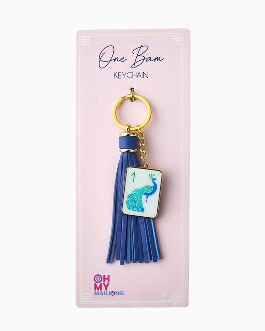 One Bam Keychain - Oh My Mahjong