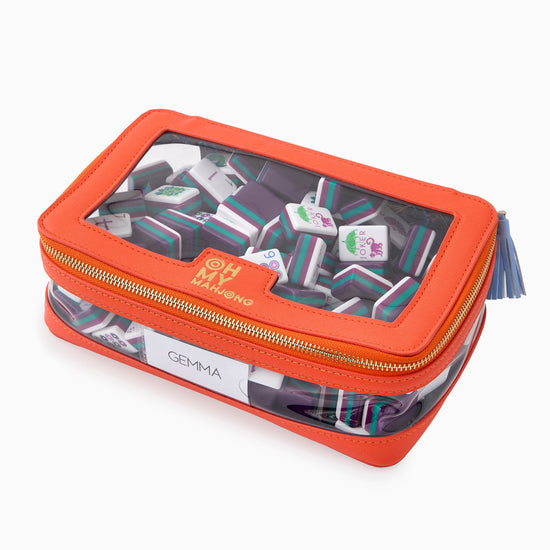 Orange Tile Storage Bag - Oh My Mahjong