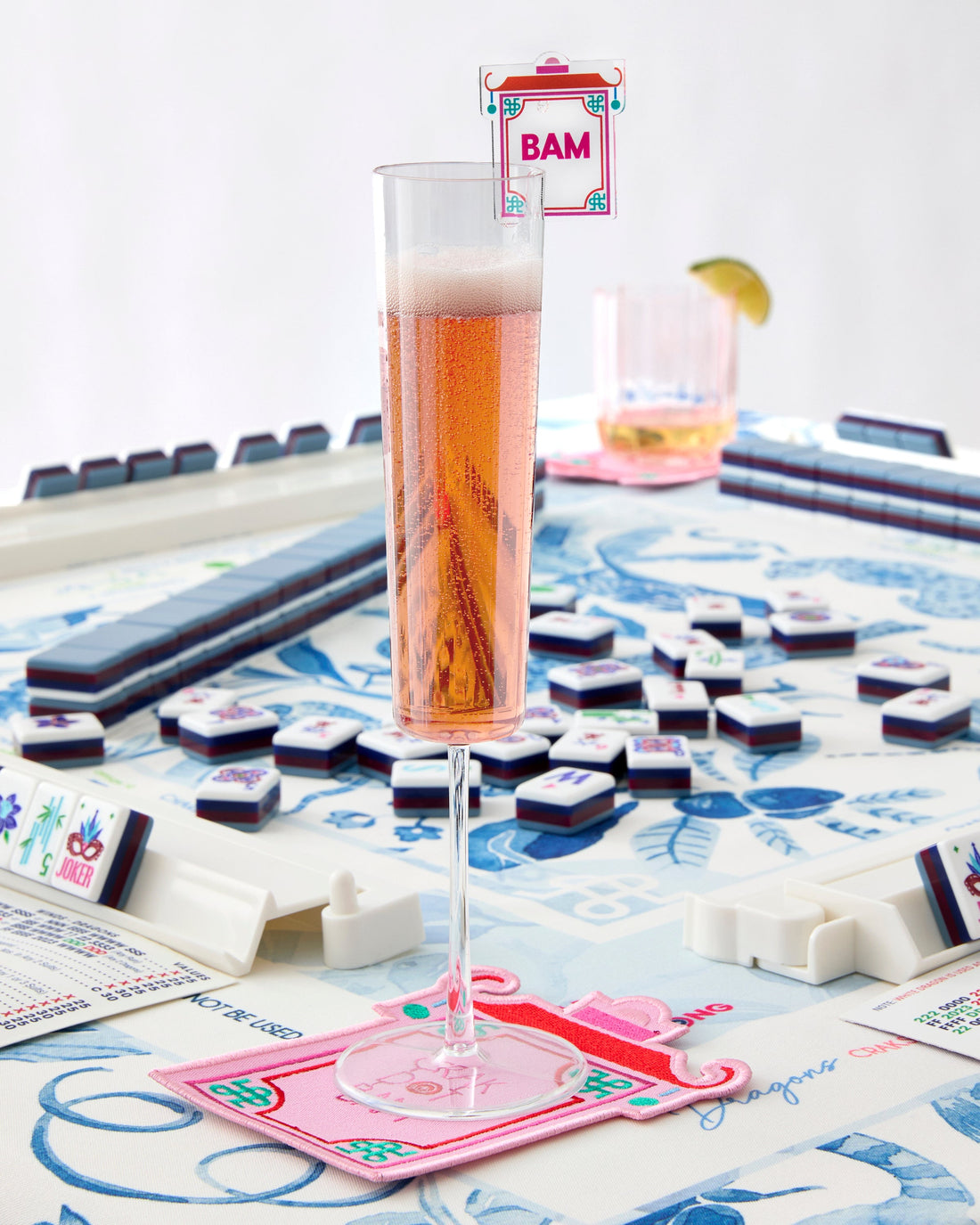 Pagoda Crak Dot Bam Cocktail Napkins - Oh My Mahjong
