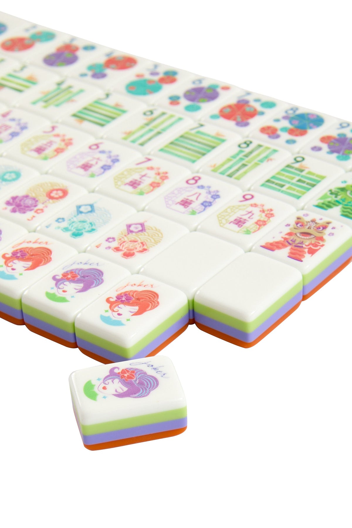 Papaya Spritz Mahjong Tiles - Oh My Mahjong
