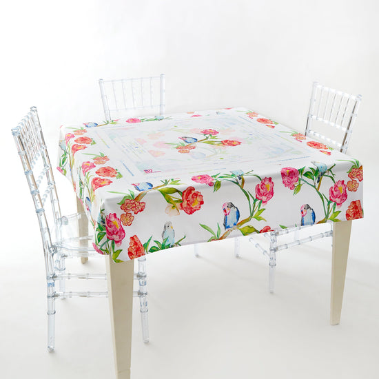 Parakeet Perch Instructional Mahjong Tablecloth - Oh My Mahjong