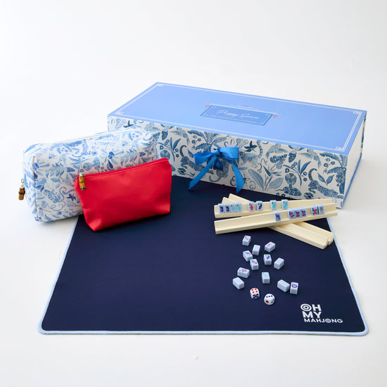 Parisian Blue Mahjong Travel Set - Oh My Mahjong