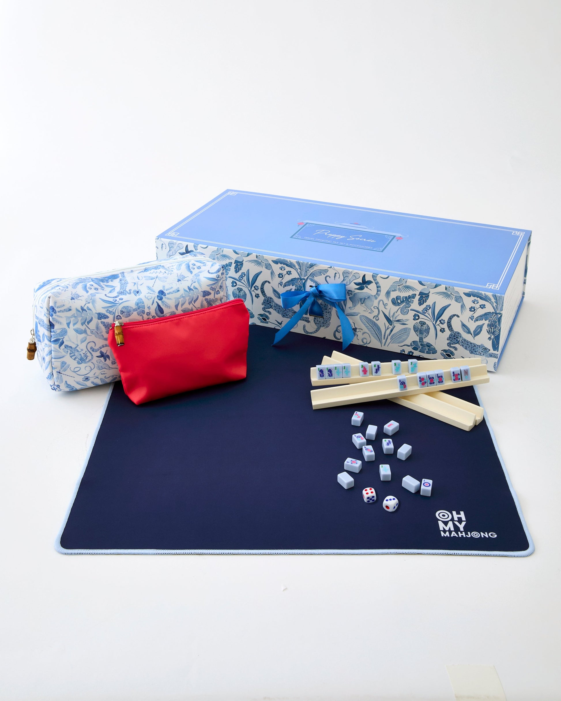 Parisian Blue Mahjong Travel Set - Oh My Mahjong