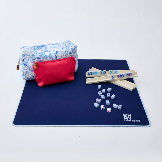 Parisian Blue Mahjong Travel Set - Oh My Mahjong