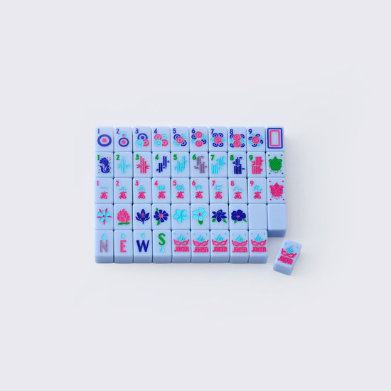 Parisian Blue Mahjong Travel Set - Oh My Mahjong