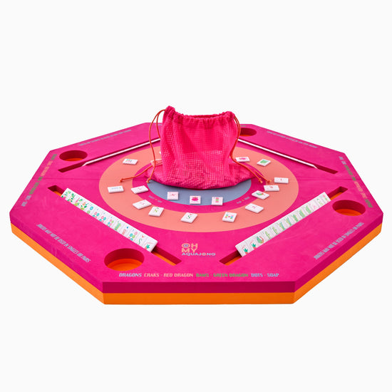 Pink Aqua Jong Pool Mat - Oh My Mahjong
