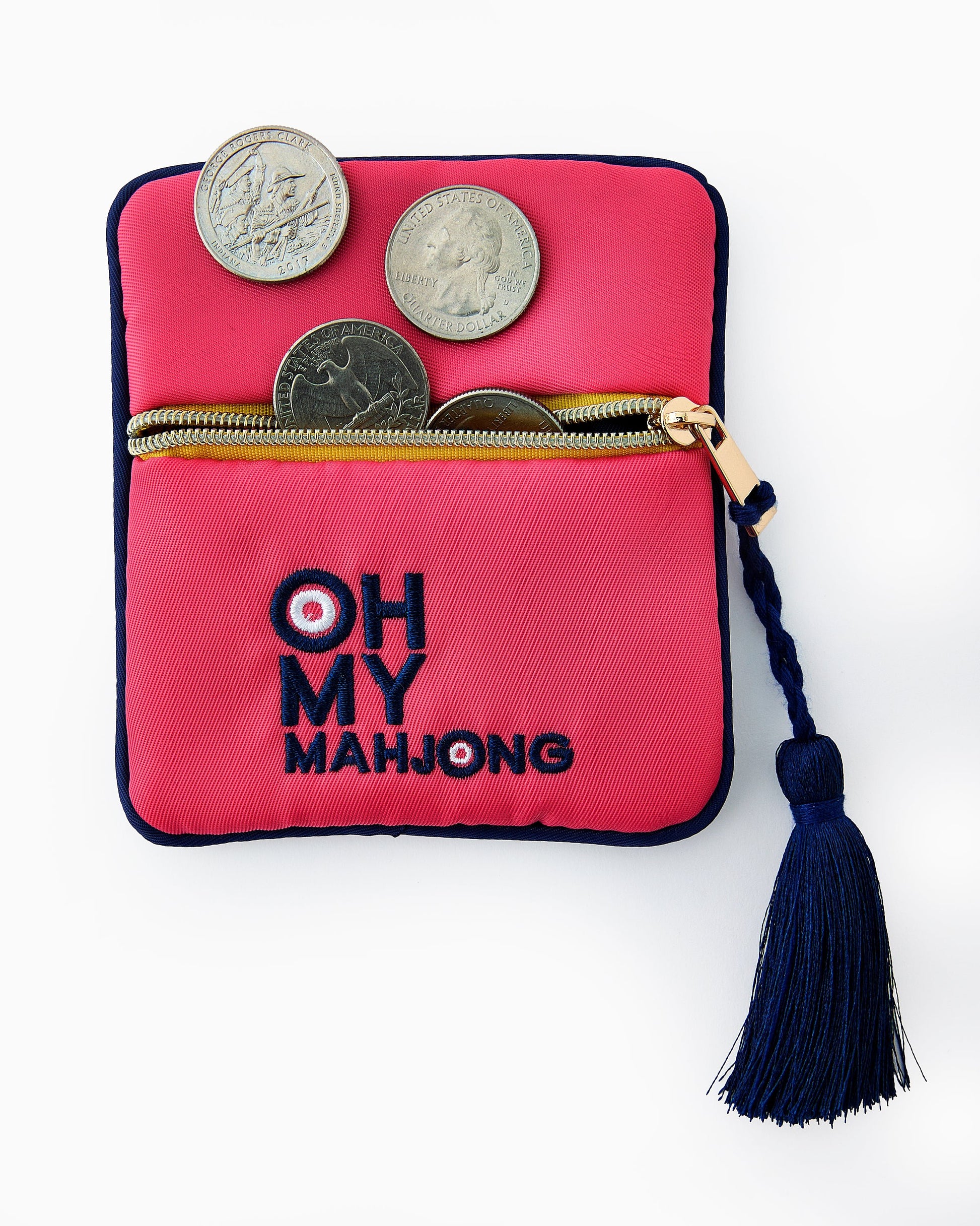 Pink Coin & Dice Bag - Oh My Mahjong