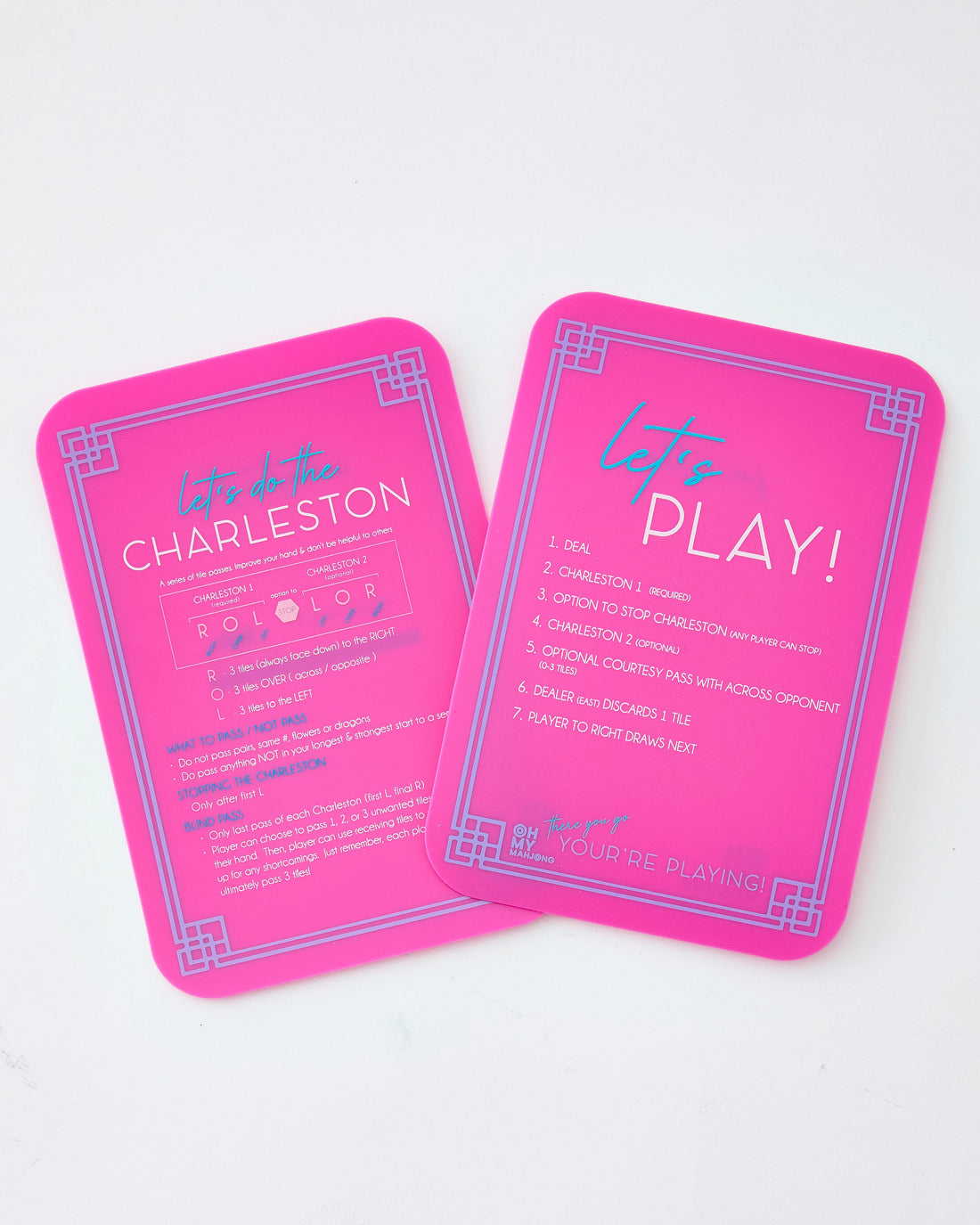 Pink Tile Shufflers - Oh My Mahjong