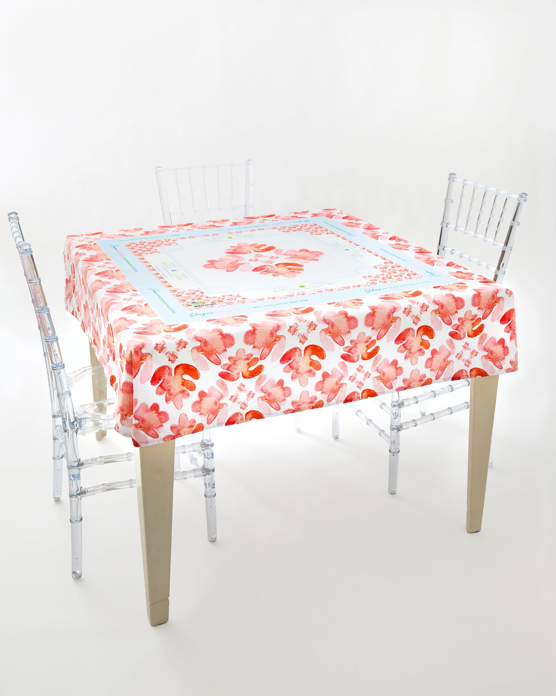 Pop of Poppy Instructional Mahjong Tablecloth - Oh My Mahjong