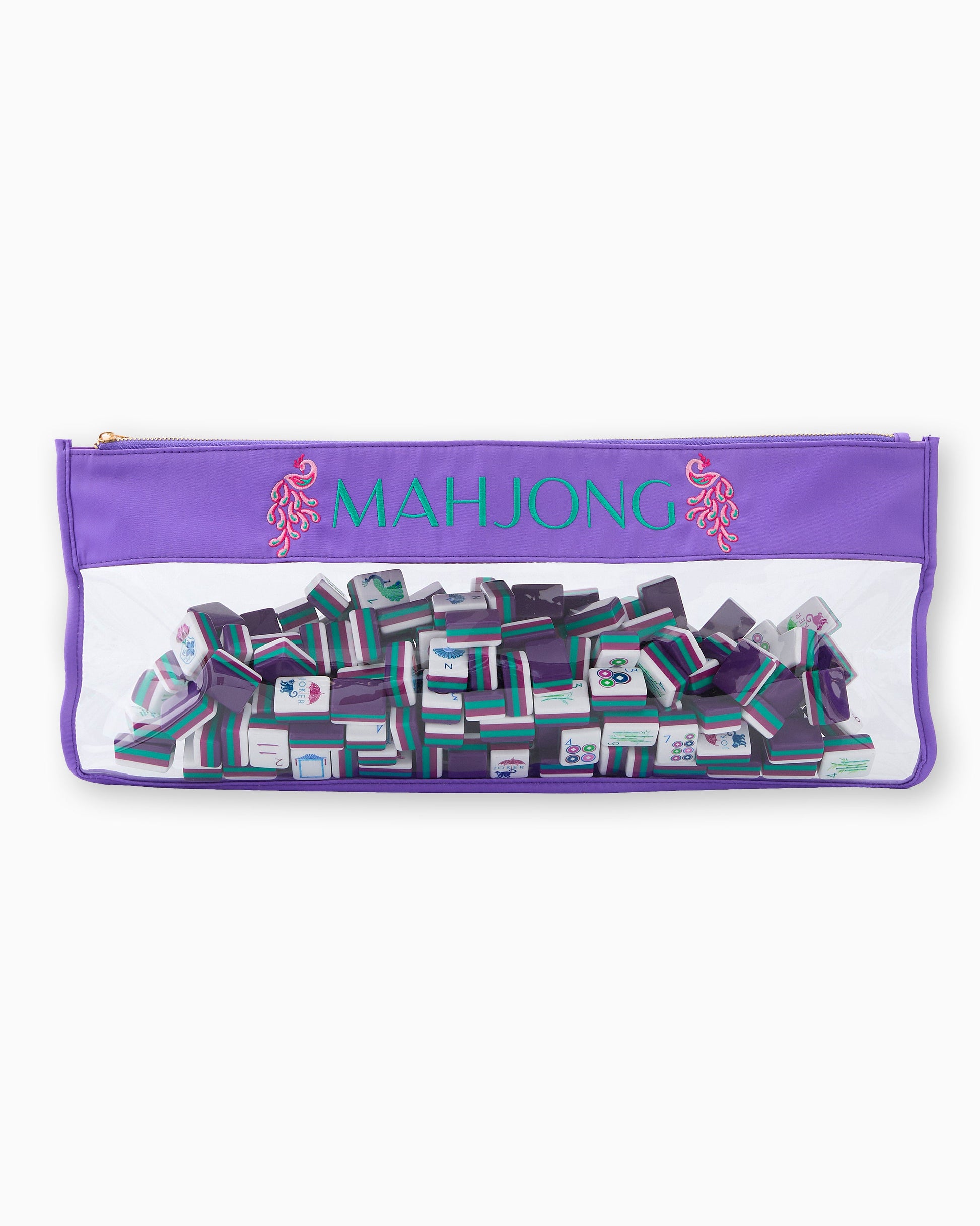 Purple Peacock Mahjong Bag - Oh My Mahjong