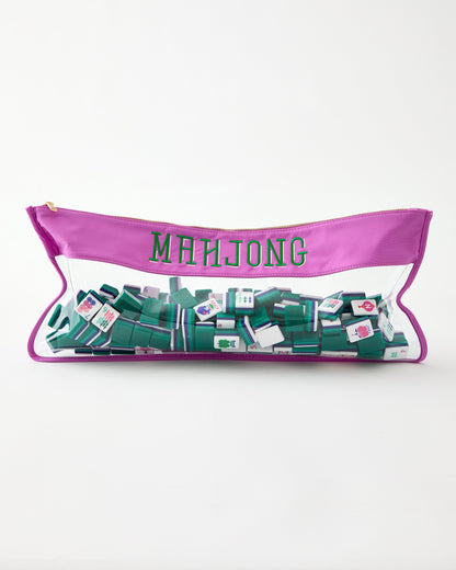 Purple Stitched Mahjong Bag - Oh My Mahjong