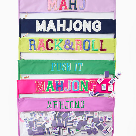 Purple Stitched Mahjong Bag - Oh My Mahjong