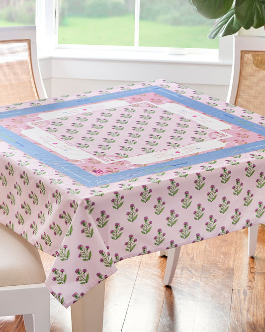 Purple Thistle Instructional Mahjong Tablecloth - Oh My Mahjong