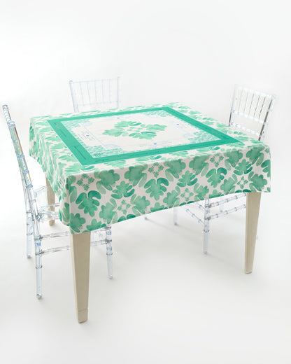 Sage Fresco Instructional Green Tablecloth-OMM x Brooke Wright - Oh My Mahjong