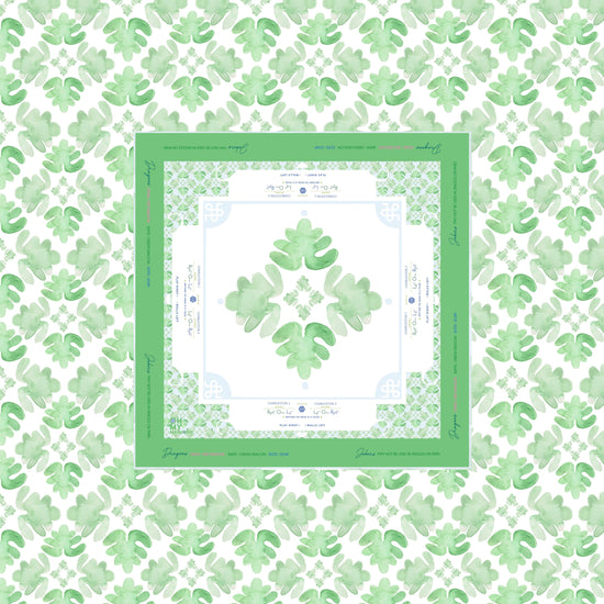 Sage Fresco Instructional Green Tablecloth-OMM x Brooke Wright - Oh My Mahjong