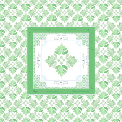 Sage Fresco Instructional Green Tablecloth-OMM x Brooke Wright - Oh My Mahjong