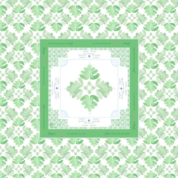 Sage Fresco Instructional Green Tablecloth-OMM x Brooke Wright - Oh My Mahjong