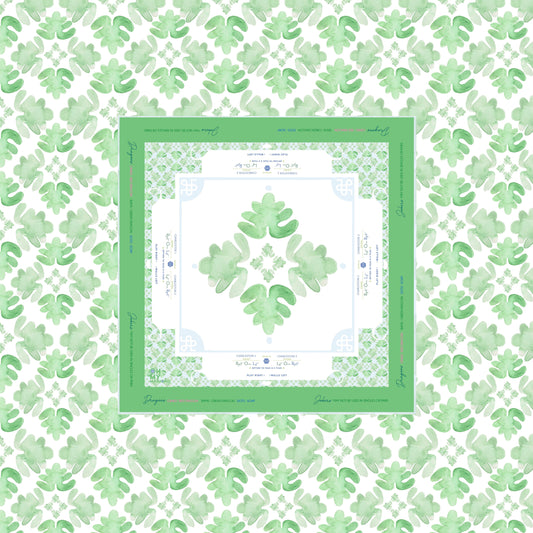 Sage Fresco Instructional Green Tablecloth-OMM x Brooke Wright - Oh My Mahjong