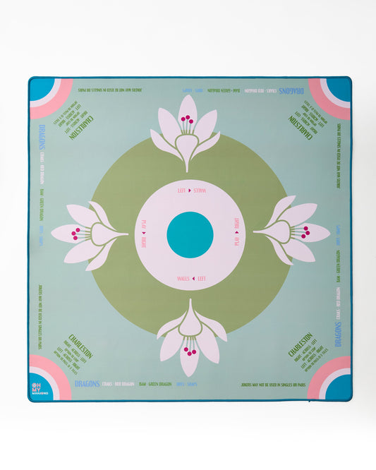 Sage Lotus Mahjong Mat - Oh My Mahjong