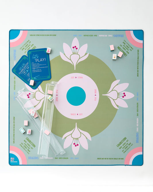 Sage Lotus Mahjong Mat - Oh My Mahjong