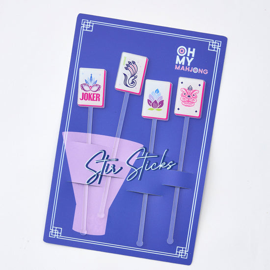 Soiree Acrylic Cocktail Stir Sticks - Oh My Mahjong