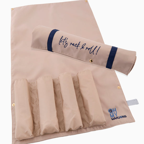 Tan Let's Rack & Roll Bag - Oh My Mahjong