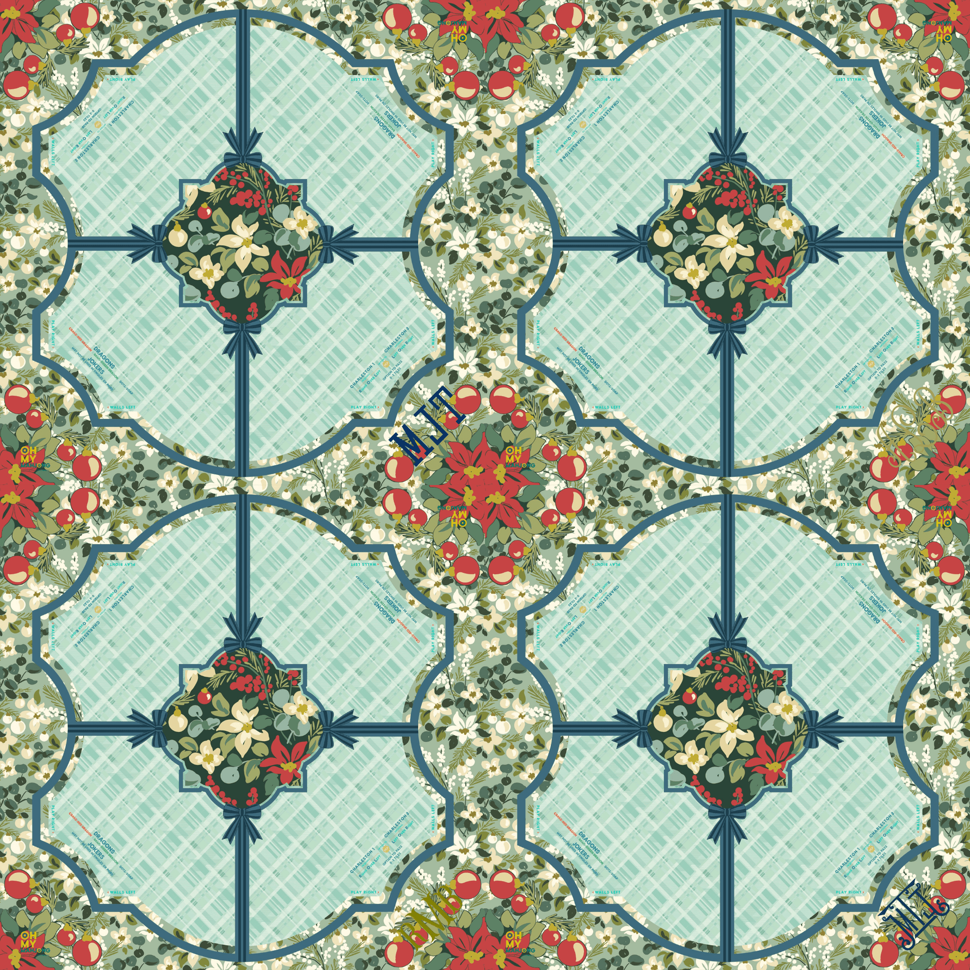 Winterberry Mat in Tube - Oh My Mahjong