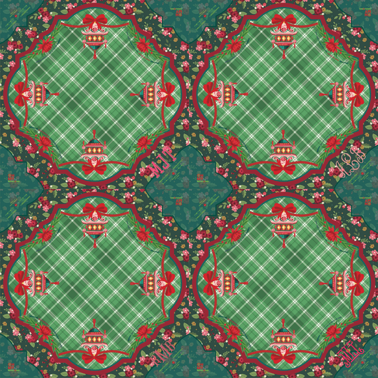 Yuletide Mat in Tube - Oh My Mahjong
