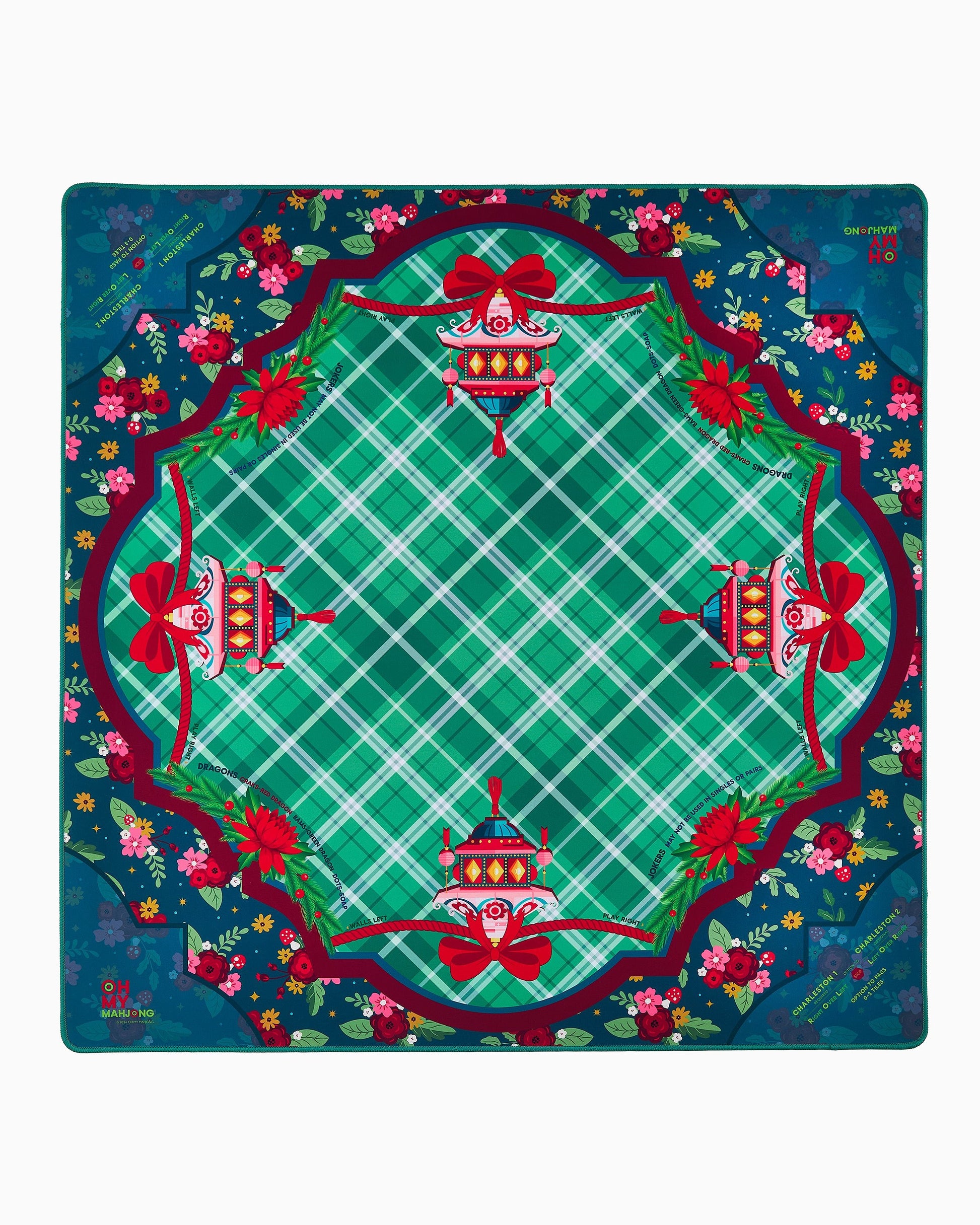 Yuletide Mat in Tube - Oh My Mahjong