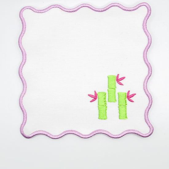 Embroidered Cocktail Napkins - Oh My Mahjong